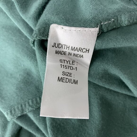 Judith March Medium Green Tunic Dress Embroidered Boho Long Sleeve - Picture 6 of 6
